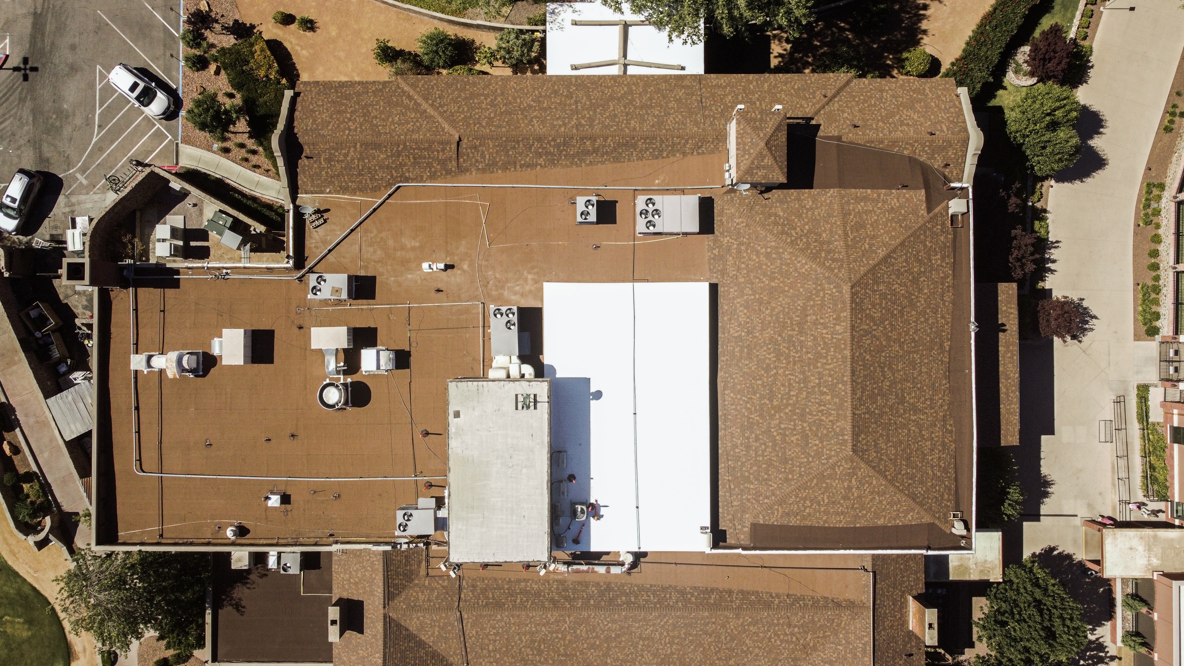 Drone view of El Paso neighborhood
